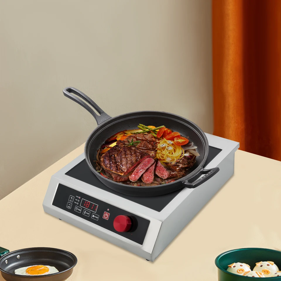 3500W Stainless Steel Commercial Induction Cooktop