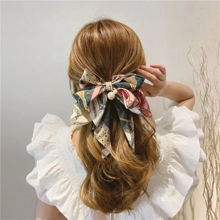 Korean Style Novelty Cute Bowknot Pearls Hair Claws for