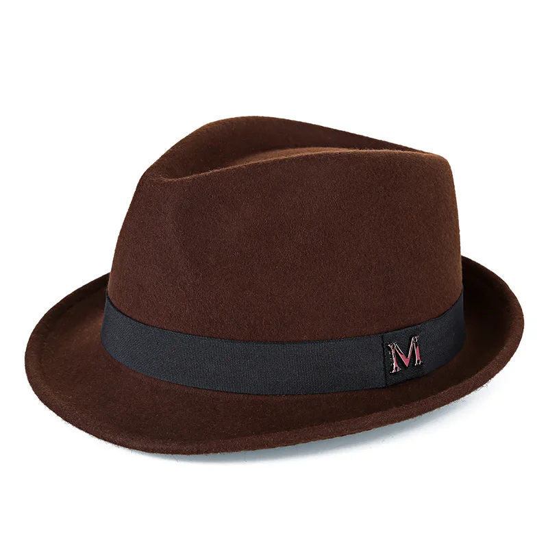

Hat men's pure wool green middle-aged and elderly small top hat autumn and winter warm outdoor English jazz hat