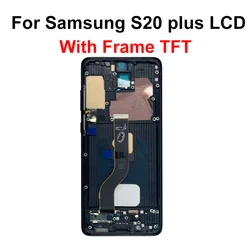 Premium LCD Display with Frame & Touch Screen Digitizer for Samsung Galaxy S20 Series (S20 PlusTFT Black Fr)