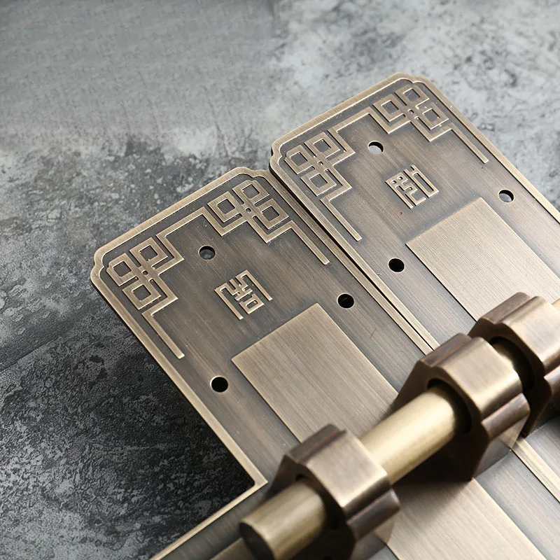 Pure Brass Thickened Bolt in Chinese Antique Style Lock Old Wooden Door Ancient Building Complex Classical Courtyard D
