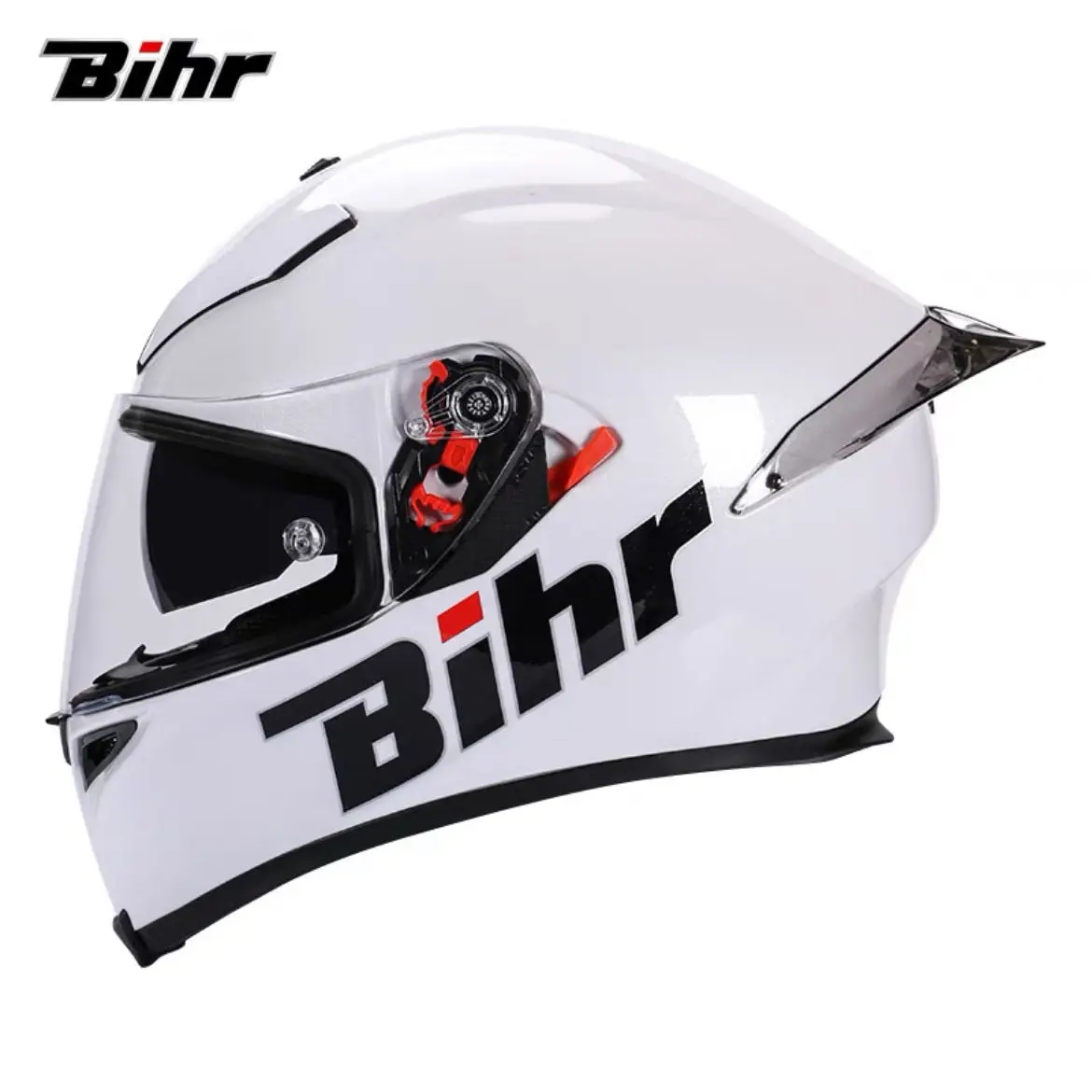 thumbnail image 1 of Casco de motocicleta BIHR de cara completa con doble lente, casco de moto de carreras para motocross, ligero, certificado DOT ECE, 1 of 5
