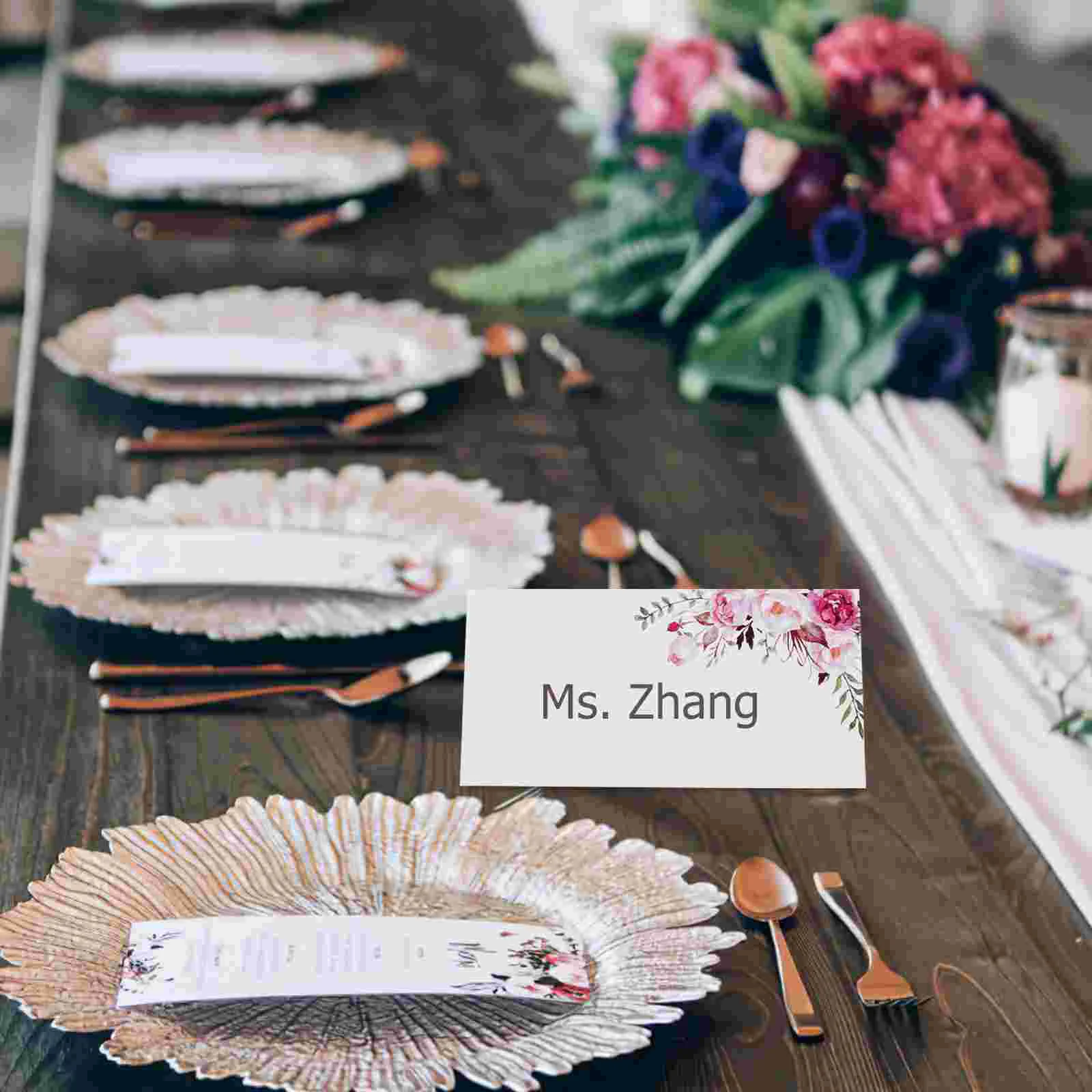 25pcs Table Place Cards Name Cards Tented Dining Table Place Cards for  Wedding - AliExpress, image size:1600x1600