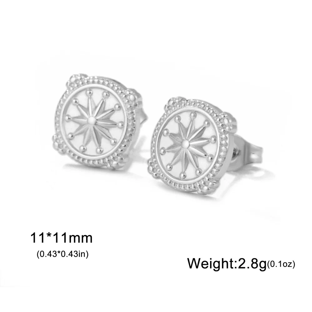 Runde Ohrstecker für Frauen und Mädchen, goldfarben, Ohrjacke, geometrische Ohrringe, modischer Charme, Edelstahl, Schmuck, Party-Geschenke – Detail 16