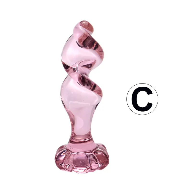 Crystal Glass Pink Anal Plug Dildo Masturbation Sex Toys For Women Men Lesbian Butt Plug Ad_voghion.com