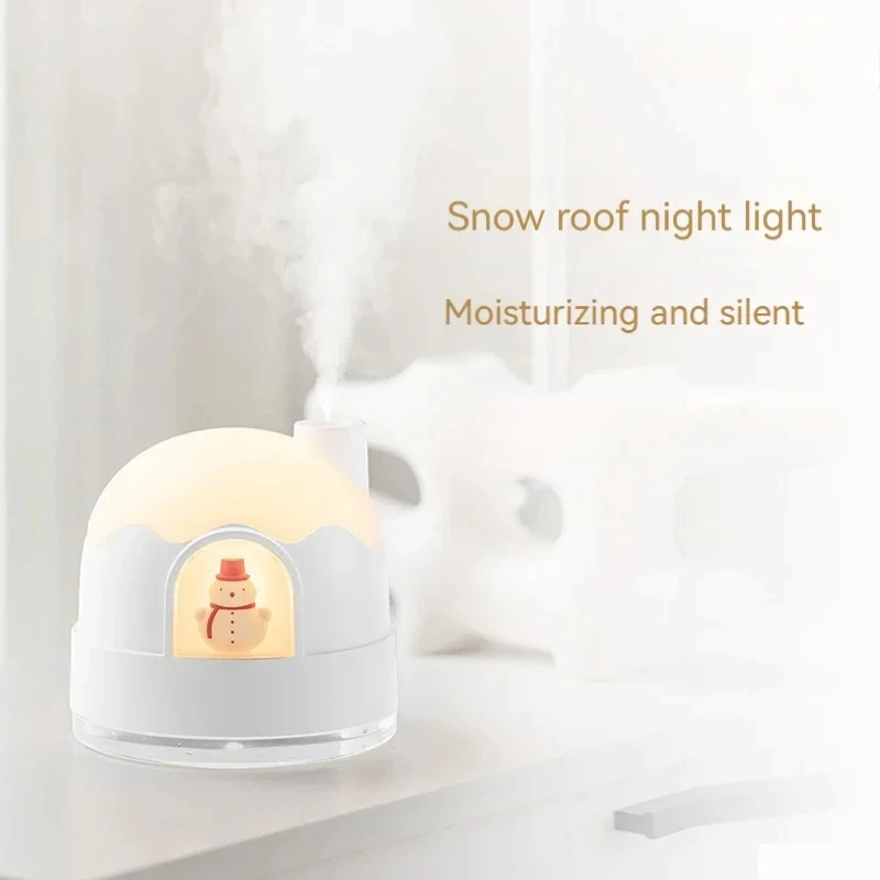 Christmas SnowRoom Night Light Humidifier Spray Hydration Air Moisturizing Beauty USB Desktop Bedroom Silent Humidifier Gift