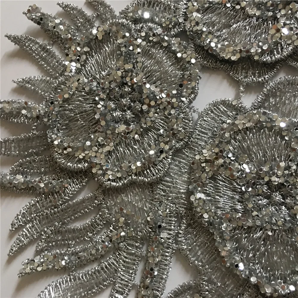 Gold and Silver Sequined Shirt Fake Collar Decoration Rhinestone Feather Clothing DIY Supplies Accessories 1 piece clothing accessories