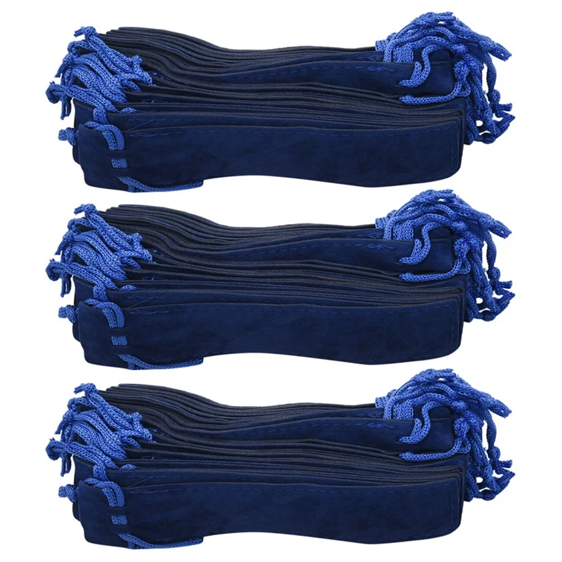 

150 Pcs Blue Velvet Pen Pouch Sleeve Holder Single Pen Bag Case Pencil Bag