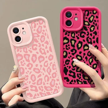Leopard Patterned Case For iPhone 16 Pro Max Shockproof Bumper Phone Cover Coque For iPhone 14 15 Pro Max 13 12 11 16e 17 Air 1