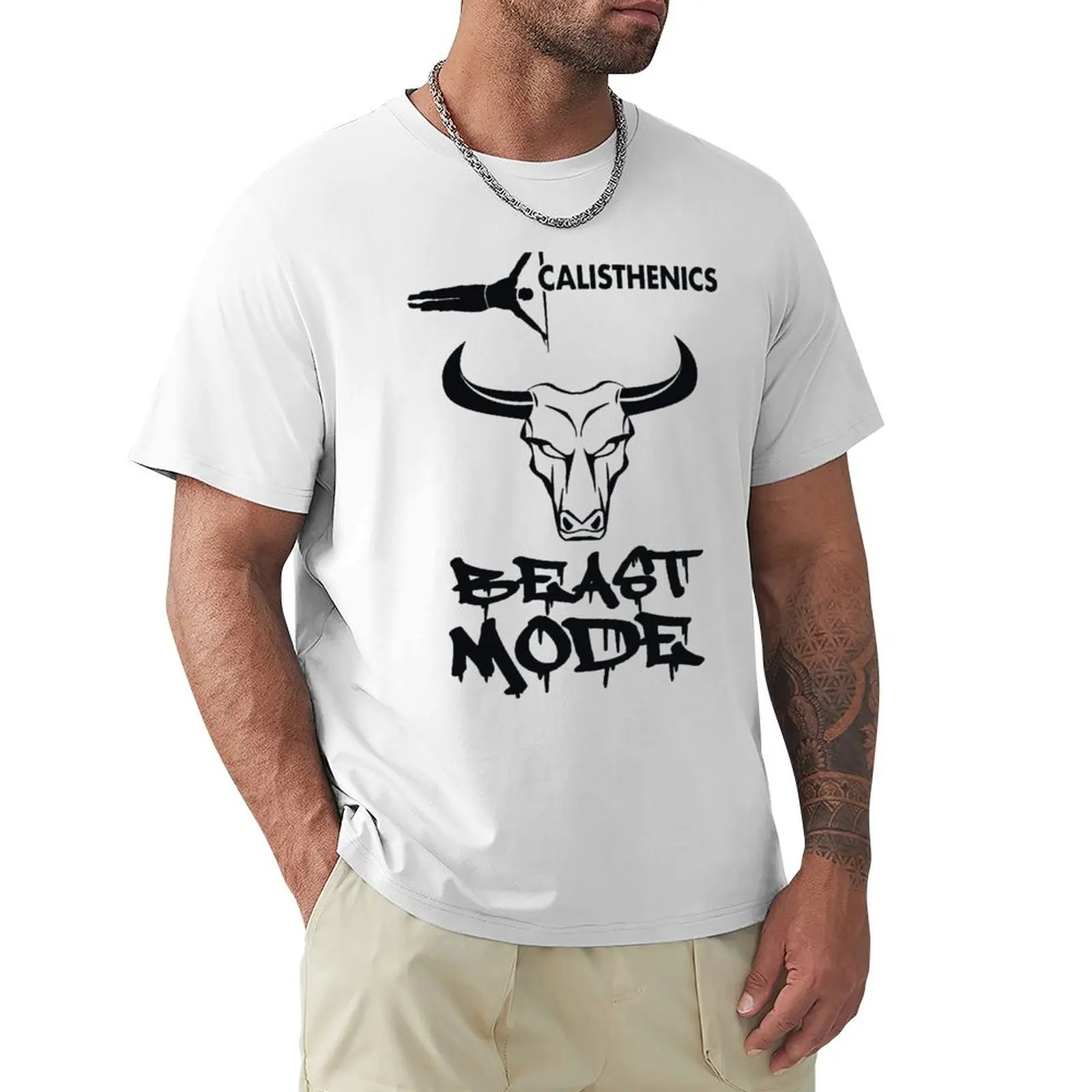 T-Shirt Calisthenics T-Shirt Vintage Manica Corta Plus Size Top T Shirt Uomo