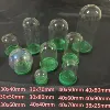 30X Mini Glass Cloche Dome Container With Green Base Terrarium DIY Glass Display Domes For Decor Tabletop Garden Wedding Office 1