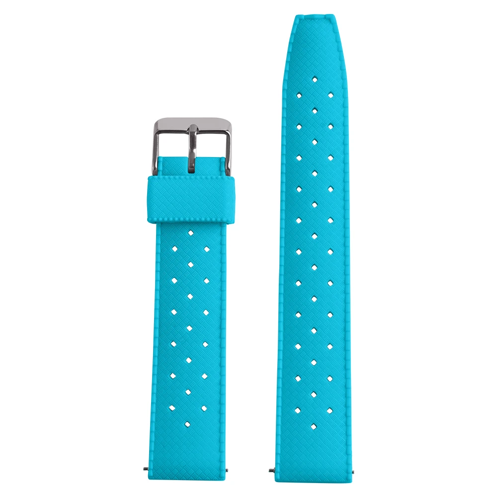 BRACELET TROPIC Caoutchouc 22mm POUR MONTRE Seiko, Citizen 22 Mm Noir