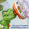 Electric Dinosaur Bubble Gun Automatic Blowing Large Soap Handheld Bubble Machine Kids Toys Birthday Party Outdoor Wedding Prop 2