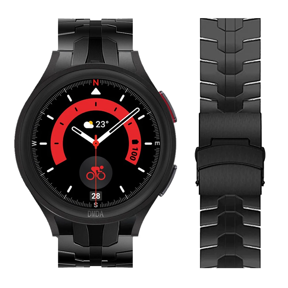 

No Gaps Stainless Steel Strap For Samsung Galaxy Watch 6 5 Pro 40mm 44mm 45mm Watch 6 4 Classic Band 47/43mm Curved end Bracelet
