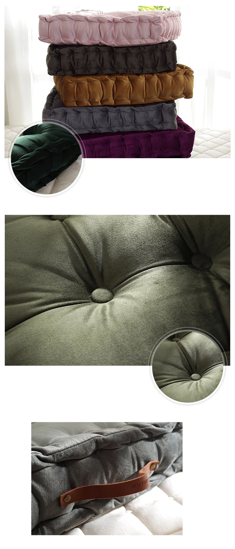 Square Pouf Tatami Cushion Pillow Floor Cushions Soft Seat Pillow Pad Throw Pillow Cushion Home Sofa Tatami Cushion