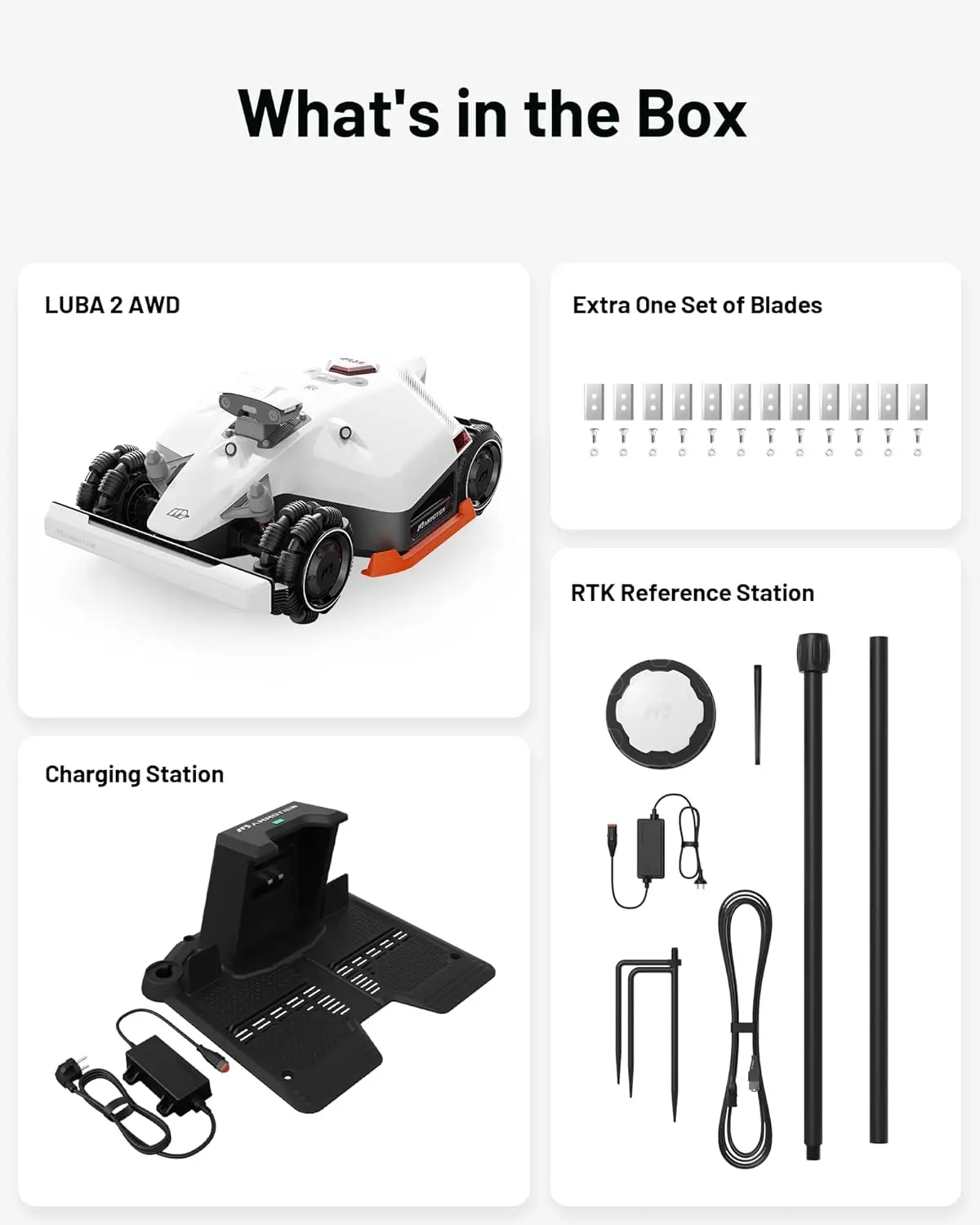 2 AWD 3000X Robot Lawn Mower, All-Wheel-Drive for 80% Slope, Perimeter Wire Free for 0.75 Acre UltraSense AI Vision