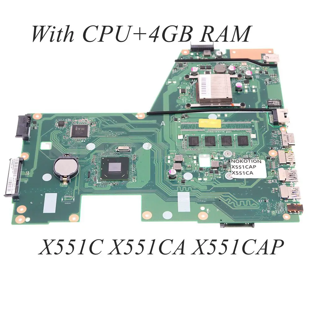 KEFU X551CA Laptop Motherboard Für ASUS X551CAP X551C Original Mainboard I3 3217u 4gb Ram 1xslot