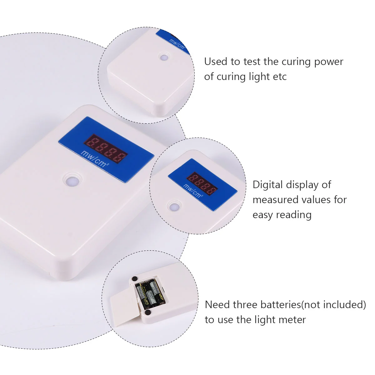 LED Light Meter Curing Lamp Tester Digital Display Intensitive Power Tester Light Cure Power Curing Tester