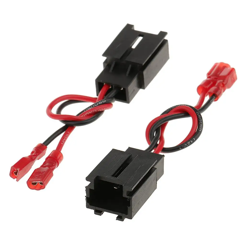 1 Pair Aftermarket Speaker Connection Wire Harness Adapters for Peugeot 206 99-2015 Car Audio 2-Pin plug Speaker Wiring Harness