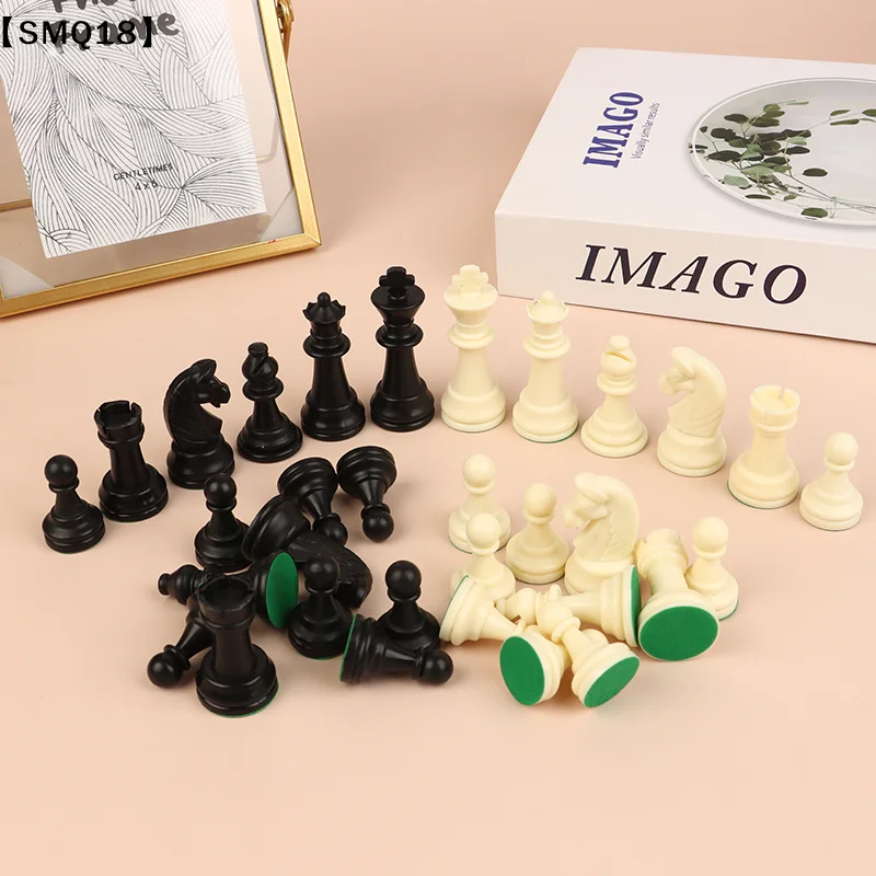 중세 체스 세트 킹 체스 높이 95mm 75mm 65mm 체스 중세 체스 세트 체스판 없음 32개 체스 피스 게임용【SMQ】