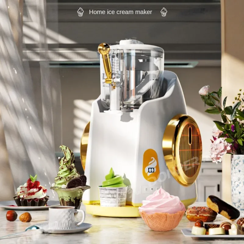 Ice Cream Machine 1000ml Capacity Mini Soft Serve Machine Automatic Ice Cream Maker Icecream At Home maquinas para hacer helados