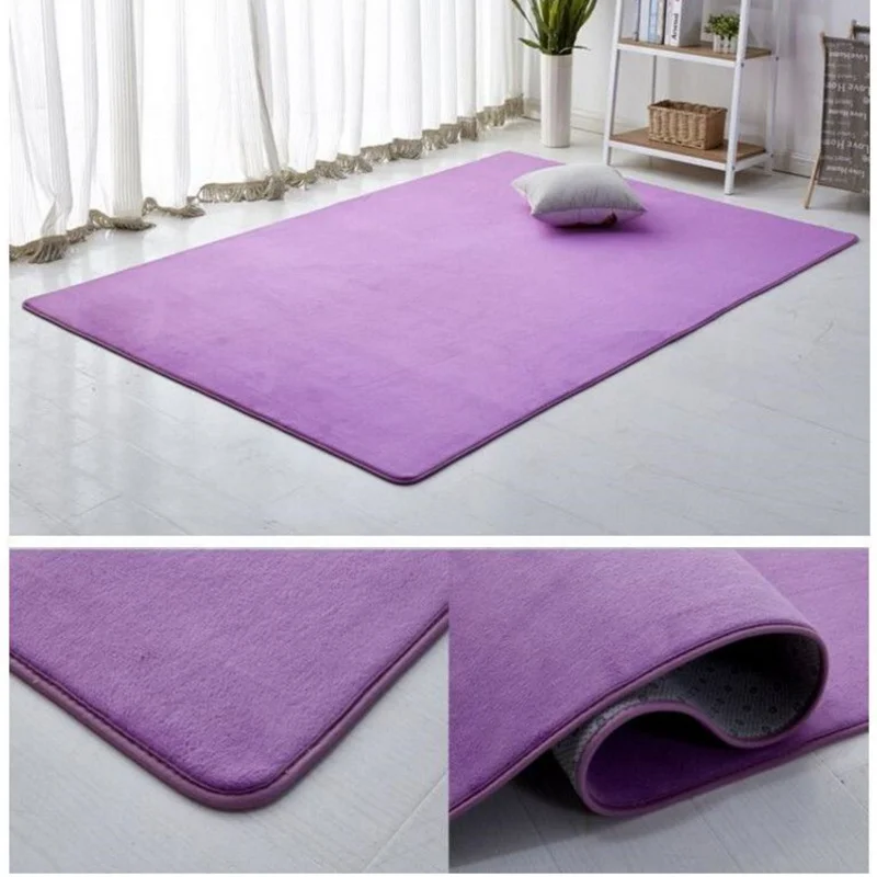 Floor Mat Coffee Mat Shaggy Rugs Living Room Carpet Sofa Coffee Table Rugs Bedroom Non-slip Soundproof Home Carpet Balcony Bay Window Mat