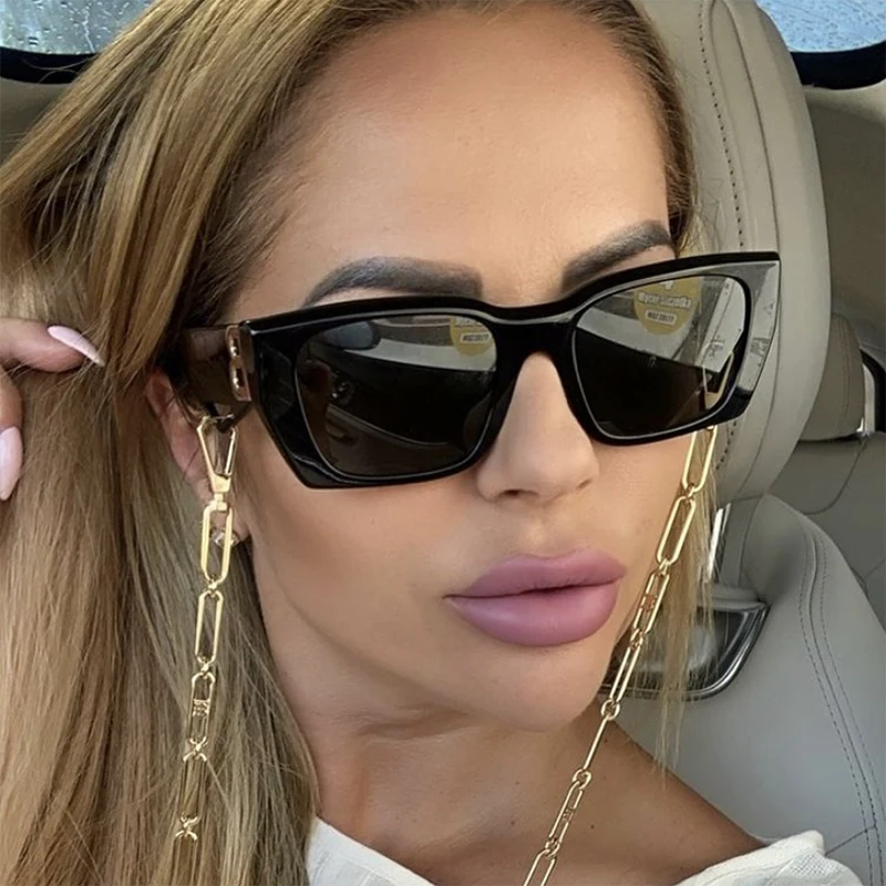 

Fashion Vintage Square Sunglasses Women Men Luxury Brand Designer Popular Travel Stripe Frame Sun Glasses Orange Shades UV400