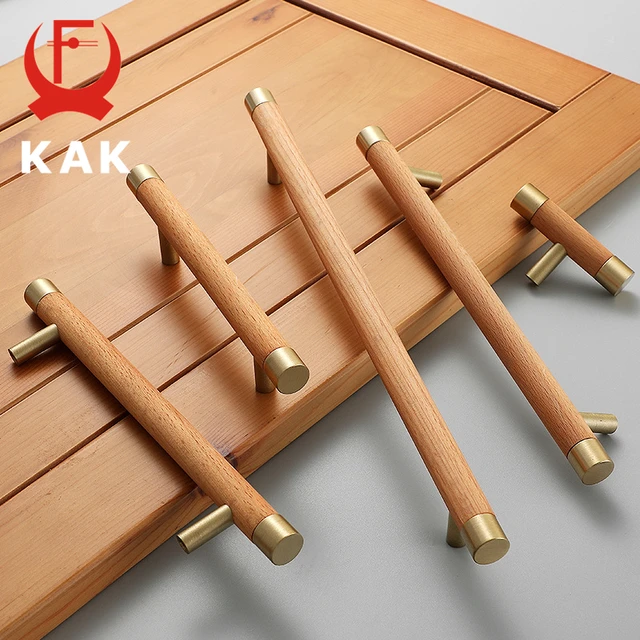 Kak De Cocina De Madera Maciza Manijas Para Armarios De Madera Manijas De  Muebles Negro Puerta De Armario Tiradores Pomos De Cajones De Muebles De  Hardware - Pomos De Armarios - AliExpress