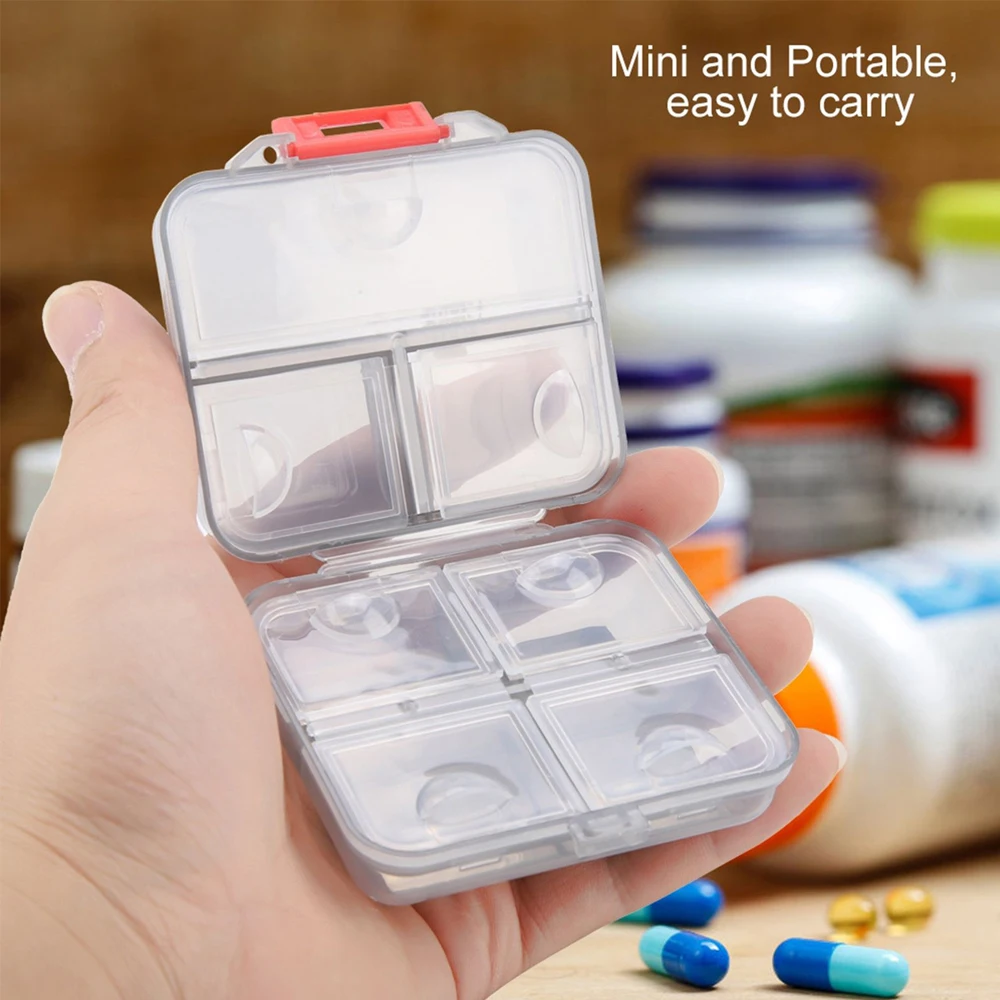 Portable Air-Tight Pill Organizer with Multiple Compartments