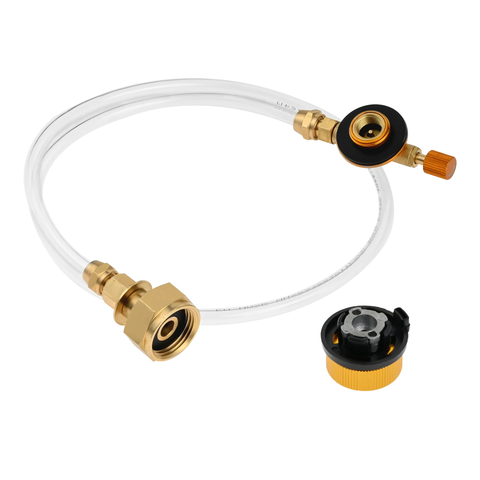 Camping Gas Stove Refill Adapter with Hose LPG Long/Flat Tank Filling OD/CB Can Connector European German Outlet Charging Valve