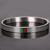 Luxury Round Enamel Stainless Steel Bangles & Bracelets No Fade Color Open Bangle For Women Girls Men Wedding Lover Jewelry 3