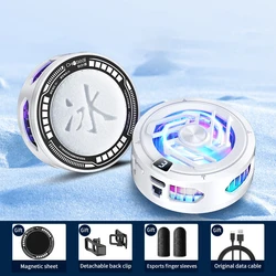 Advanced Magnetic Phone Cooler with Digital Temp Display and Quiet Fan for Enhanced Gaming and Streaming (White)