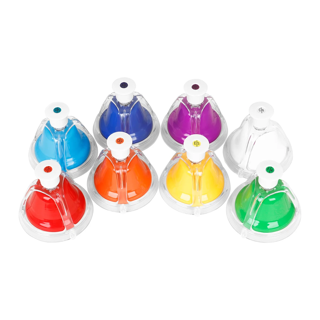 Orff Hand Bells Colorful 8-Note Hand Bell Percussion Musical Instrument Set Children's Gifts Baby Educational Toys