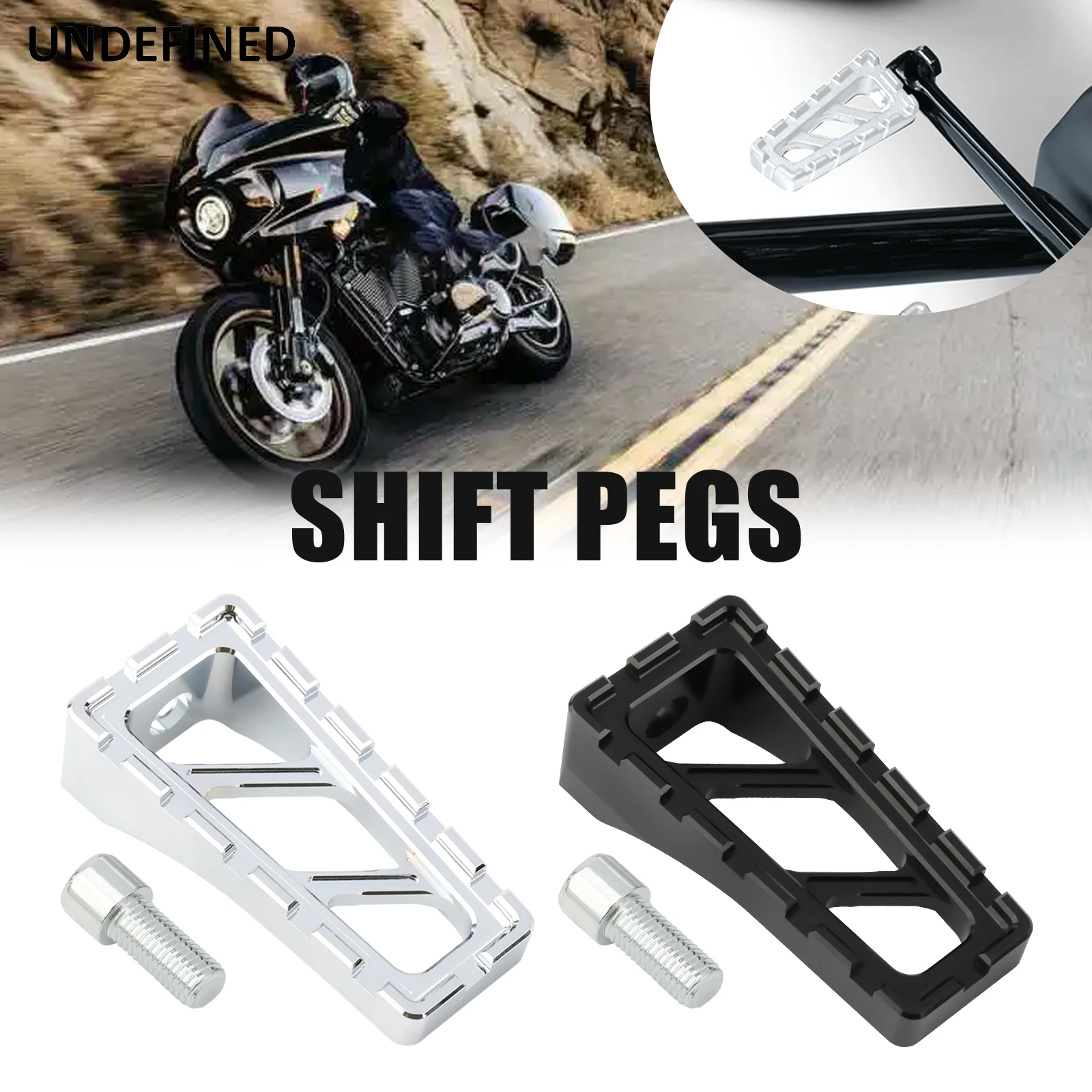 

Motorcycle Riot Brake Pedal Shifter Peg Footrest Footpegs For Harley Sportster XL 883 Dyna Fat Bob Wide Glide Softail Touring