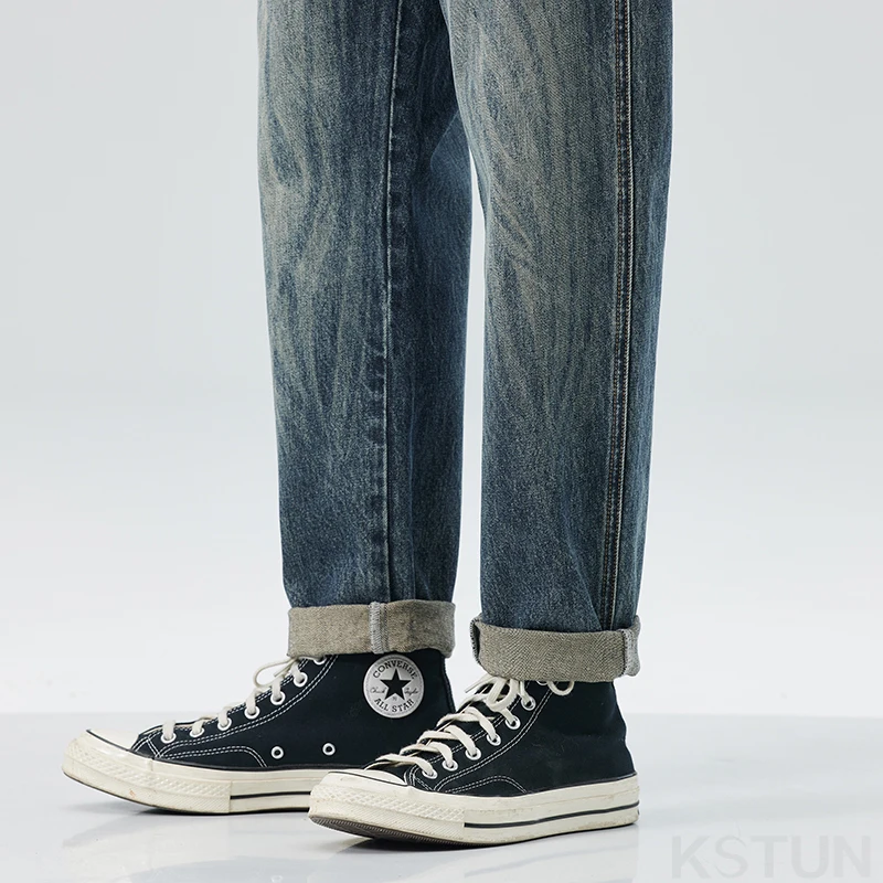 KSTUN Mens Vintage Baggy Pants Men Harem Jeans Loose Fit Casual Streetwear Spring and Autumn Men's