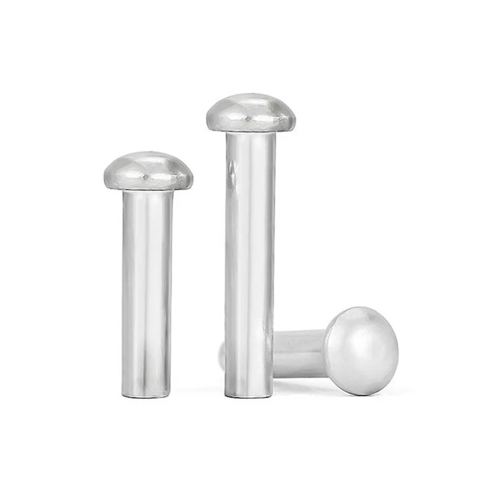 2/100pcs M2 M2.5 M3 M4 M5 M6 M8 M10 Solid Aluminum GB867 Button Semi Dome Round Head Percussion Punch Self-plugging Rivet rivets and fasteners rivets and screws
