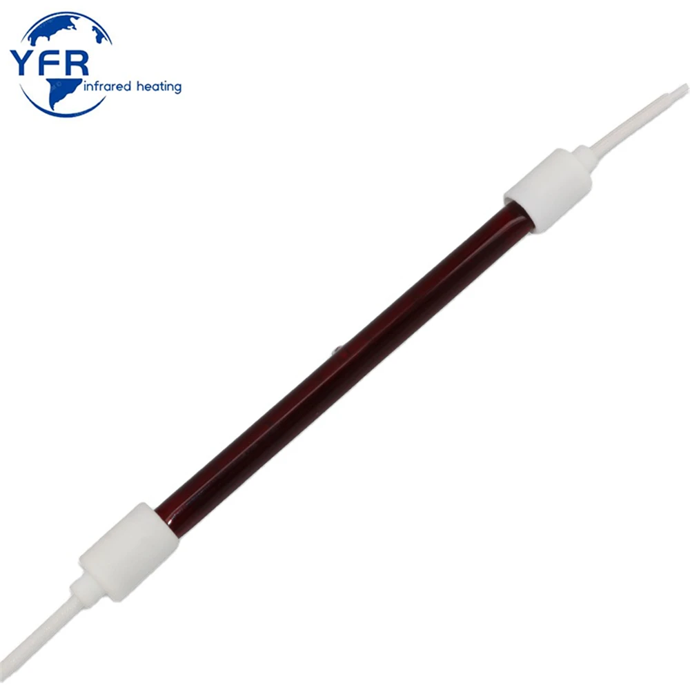 Quartz Heating Tube Halogen Heating Lamp 118mm 300w Ruby Infrared lamp Heater For