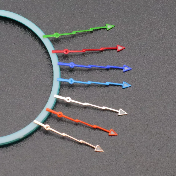 

13 мм подержанная зеленая светящаяся указка молния NH35 стрелки для NH35 NH36 4R 6R механизм модифицированные часы стрелки иглы