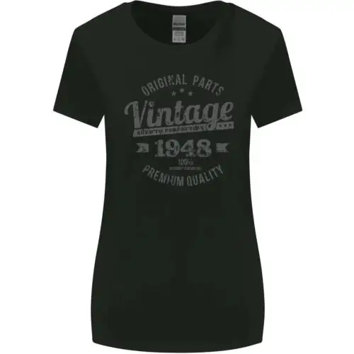 

Vintage Year 76th Birthday 1948 Womens Wider Cut T-Shirt