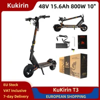 Trottinette électrique KuKirin T3 800W 48V 15.6Ah avec pneus à vide de 10 pouces, pliable, pour adultes, éclairage, freins à double disque, 45 km/h 1