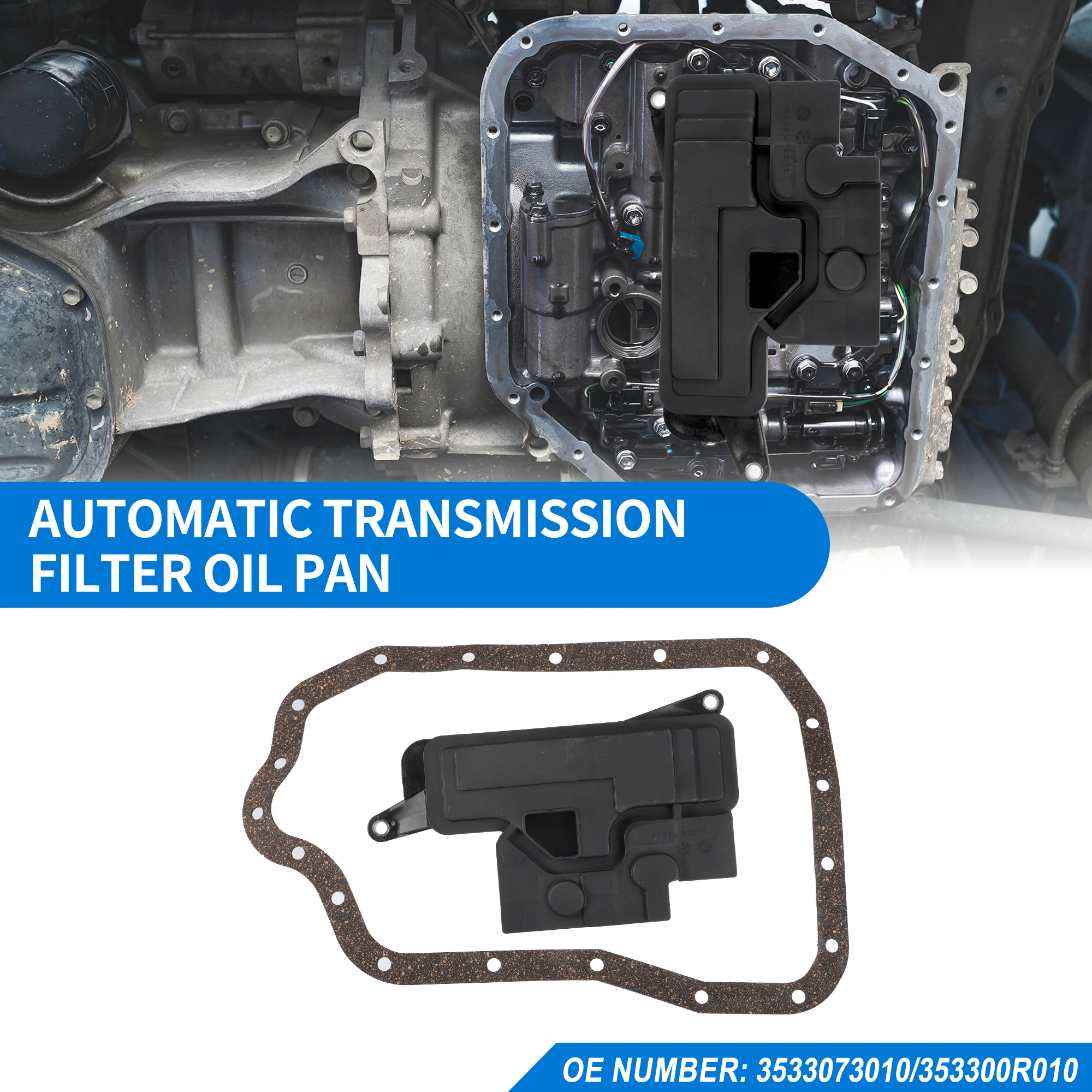 Automatic Transmission Filter Kit CVT Oil Cooler Filter Oil Pan Gasket Kit for Toyota Camry 2010-No.3533073010 UXCELL