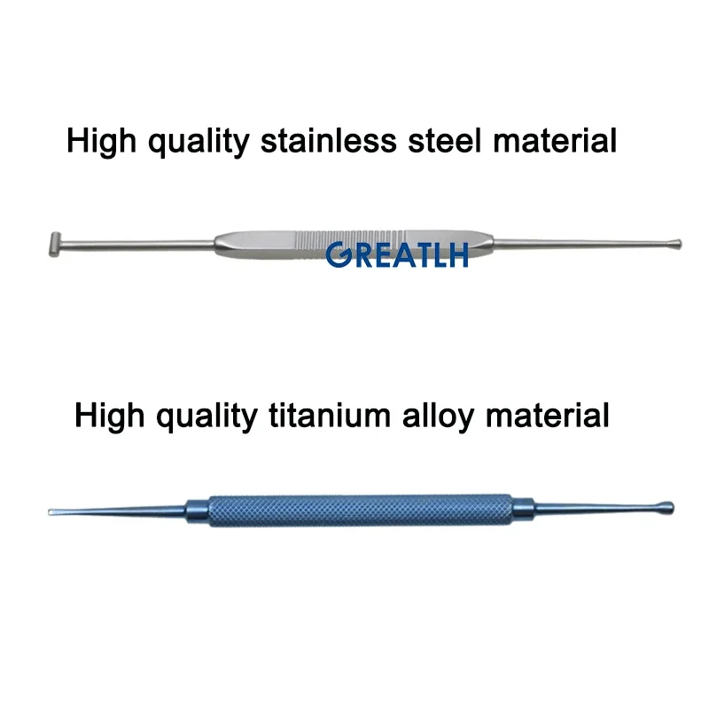 GREATLH Titanium Alloy/stainless Steel Scleral Depressor Eyelid Surgical Tool Ophthalmic Instrument