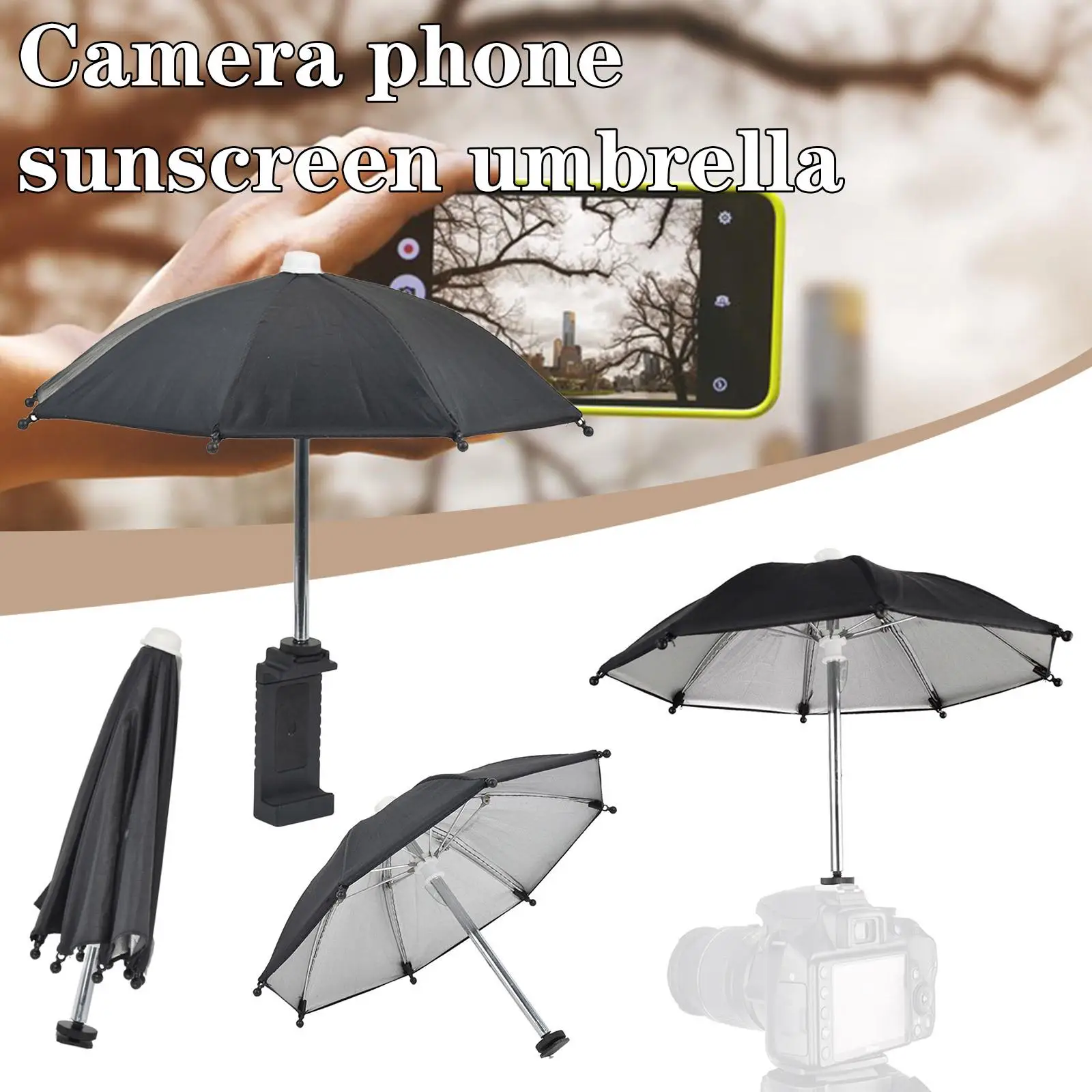 DSLR 카메라 우산 핫슈 커버 마운트 사진 액세서리 Canon Nik P9W5 용 차양 비오는 홀더 카메라 폰 우산