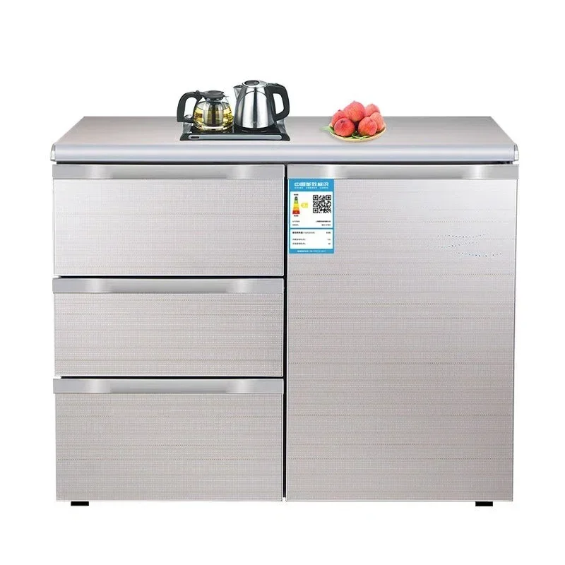 цена Refrigerator Household Horizontal Kitchen Embedded Three-Drawer Side-By-Door Direct Cooling Refrigerator Freezer