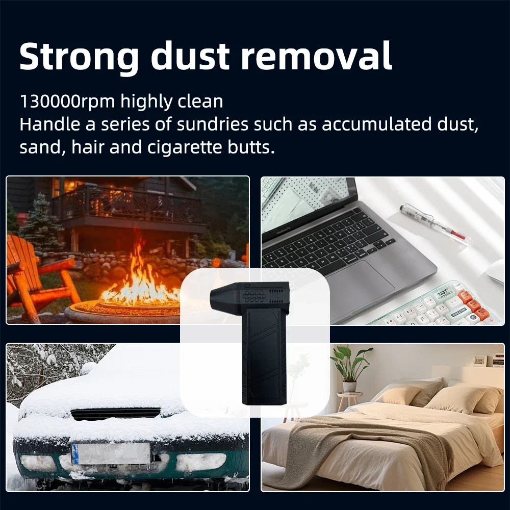 휴대용 제설 선풍기 X3 강력한 송풍기 브러시리스 모터, 130,000 RPM 3 세대 미니 터보 제트 선풍기, 풍속 52m/s 선풍기