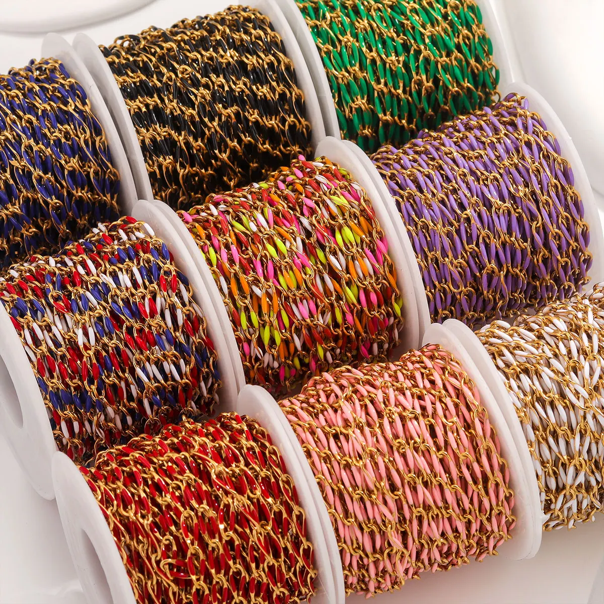 1 متر المينا الملتوية سلسلة الفولاذ المقاوم للصدأ...