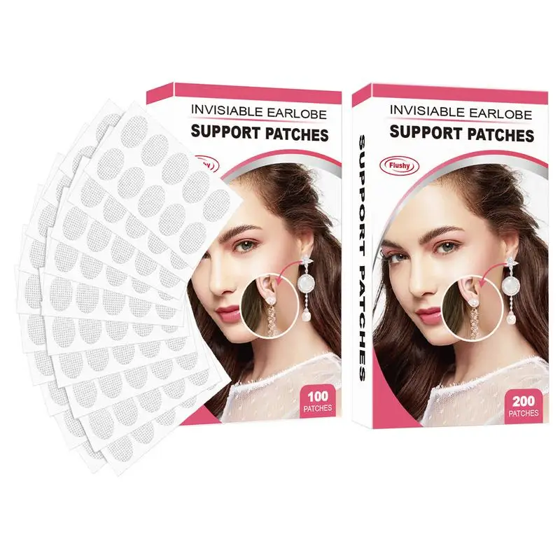 

Clear Earring Support Patches Invisible Ear Lobe Protectors For Heavy Earrings Earring Ear Support 100Pcs/200Pcs Heavy Earrings