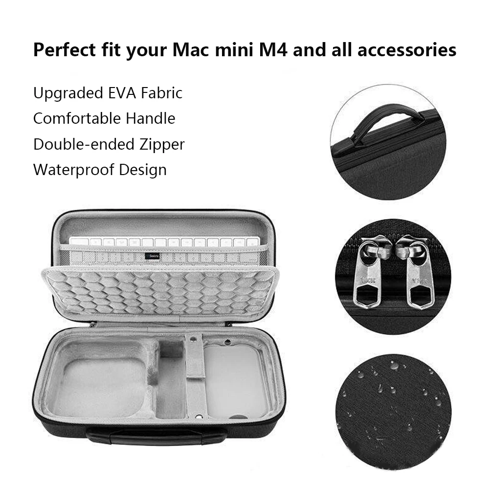 Protective Hard Case for 2024 Mac Mini M4 and Accesserios Carrying