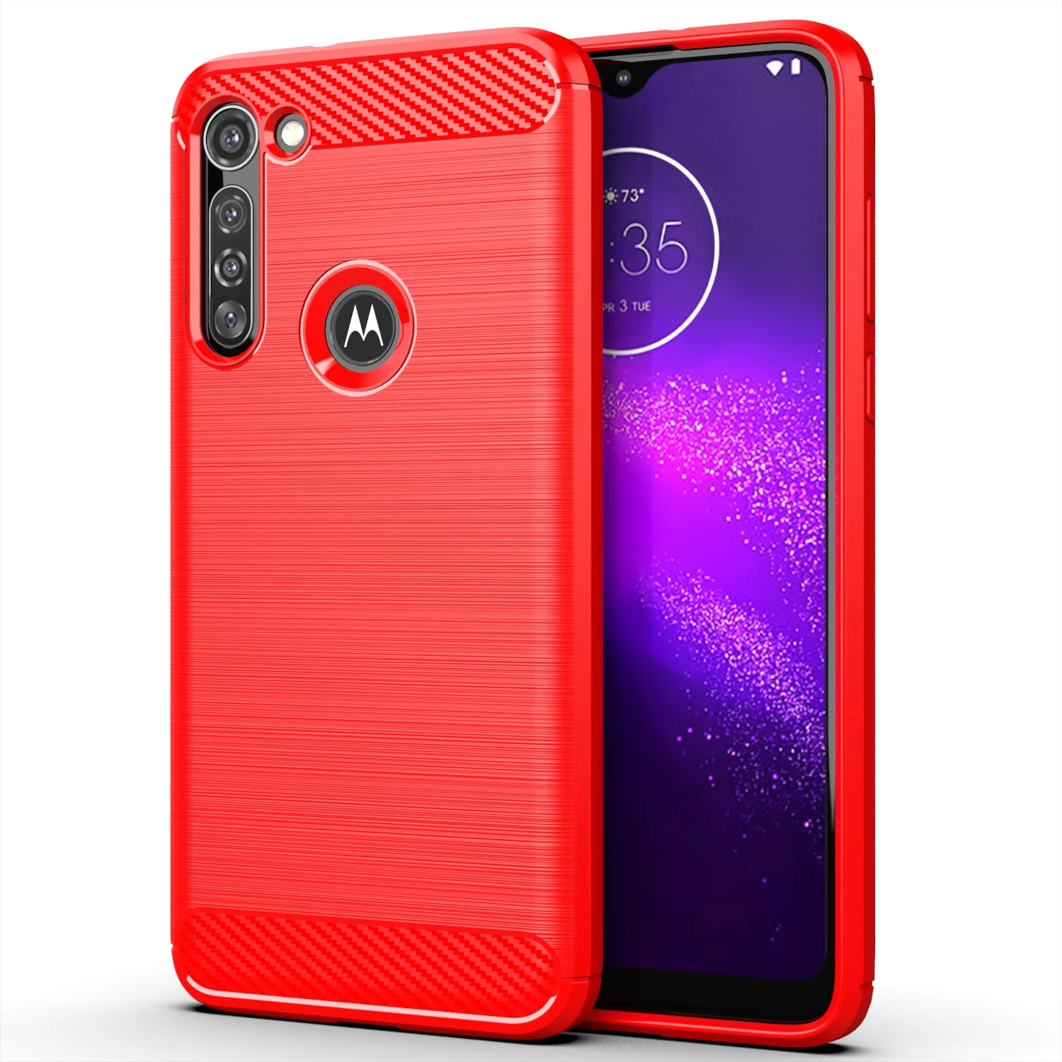 For Motorola G8 Power moto g8 plus play G8+ Case Shockproof Silicone Cover for Moto G8 Power Lite G8 Play Carbon Fiber Cases 5