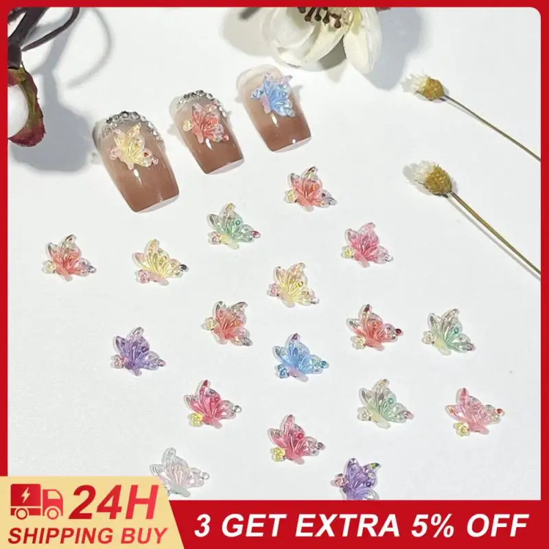 

Маленькая бабочка, наклейка для дизайна ногтей, изысканные и красивые наклейки для ногтей, милые принадлежности и инструменты для ногтей, резиновые наклейки для ногтей